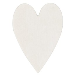 Streuteile Herz, weiss 2,5cm, 18St., FSC