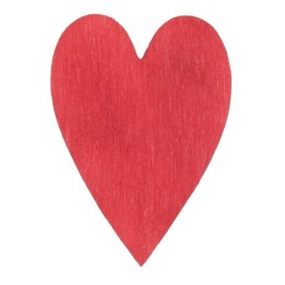 Streuteile Herz, rot 2,5cm, 18St., FSC