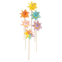 Windrad 17x48cm farbig sortiert 1 Stück Blüten