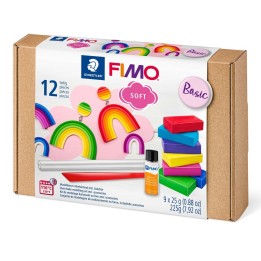 Fimo Soft set de base 9 demi-blocs