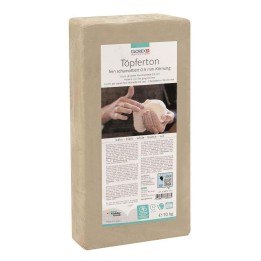 Töpferton 10kg weiss feinschamottiert 0,5mm