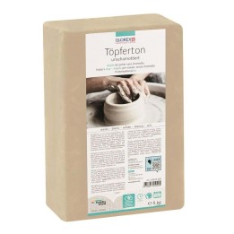 Argile de potier 5kg blanc sans chamotte