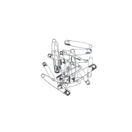 Epingles de sécurité assorties couleur argent, 24pcs