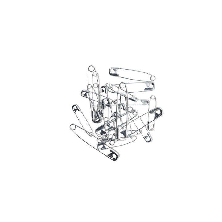 Epingles de sécurité assorties couleur argent, 24pcs