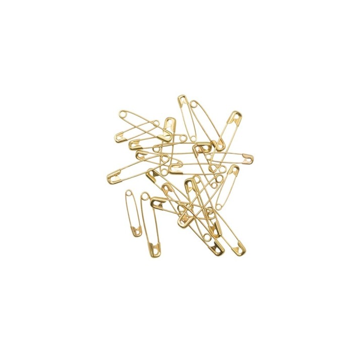 Safety pins assorted gold colour, 24pcs