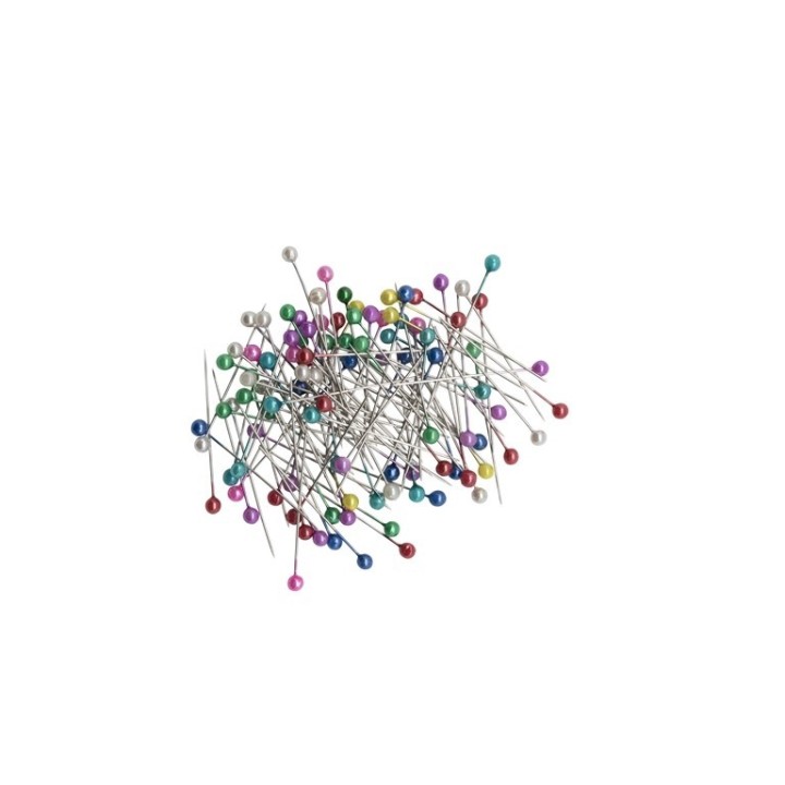 Epingles têtes de perles multicolore, 100pcs