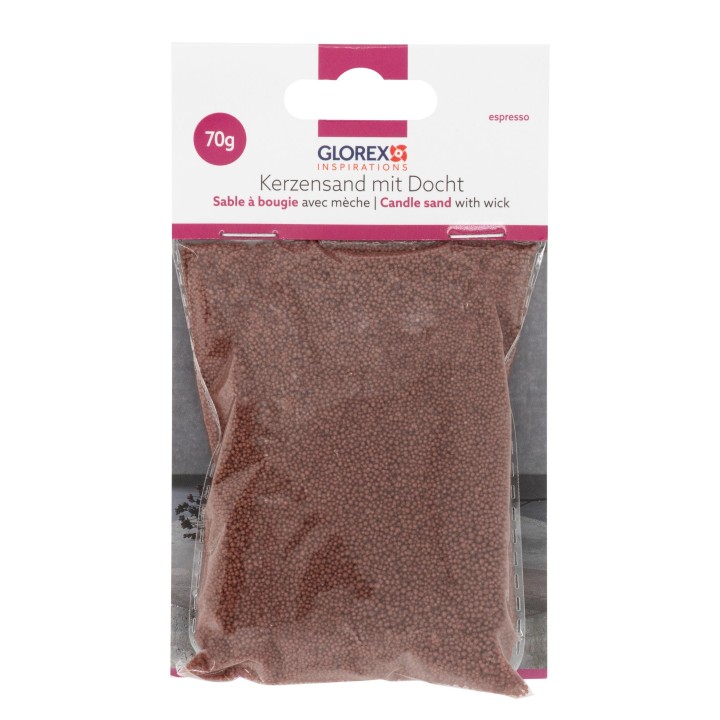 Sable à bougie avec mèche 70g espresso