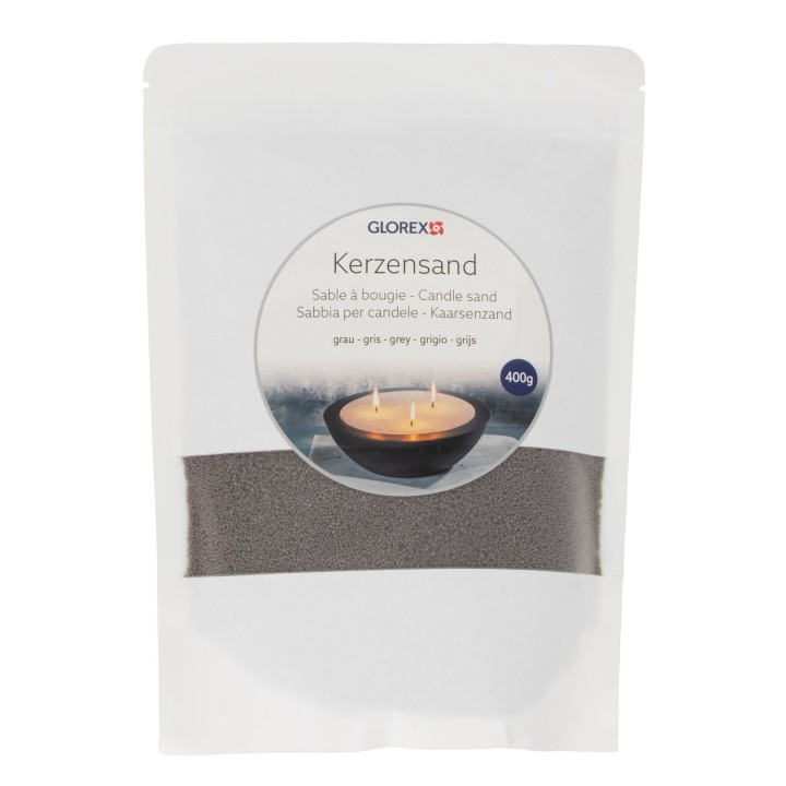 Sable à bougie 400g, gris Grand conditionnement