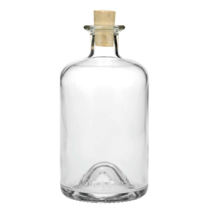 Apotheker-Flasche 500ml 16x8cm, mit Korken