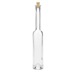 Glasflasche schlank 100ml 23,5x4cm, mit Korken