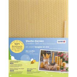 Wax honeycomb set 220 x 170 mm w. wick 3 pcs