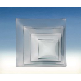 Assiette en verre carrée 25x25cm
