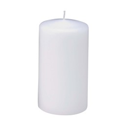 Stump candle white 80mm/150mm in Cellophane