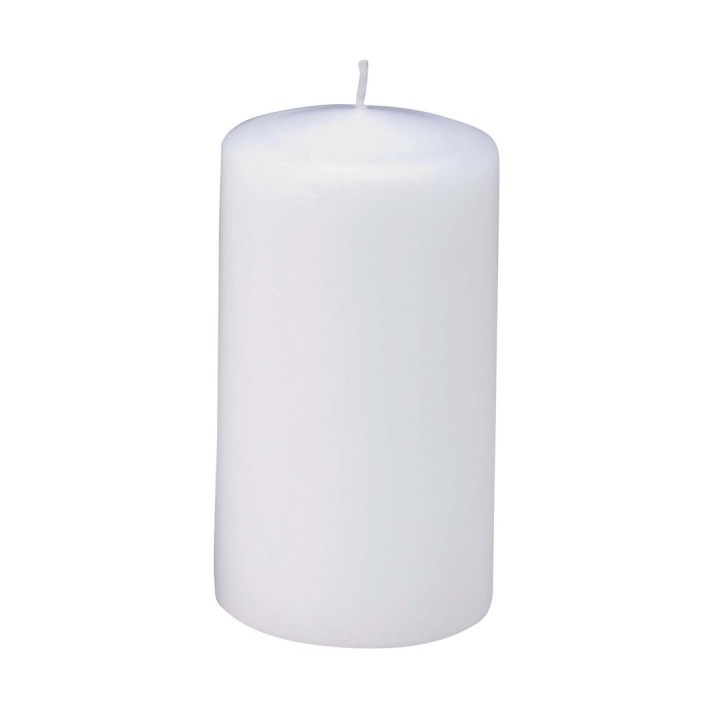 Bougie droite blanc 80mm/150mm dans Cellophane