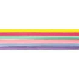 Decorative wax strips 6x3pcs 200 x 2 mm pastel