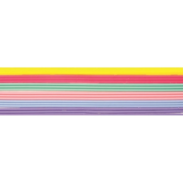 Verzierwachsstreifen 6x3St 200 x 2 mm pastell