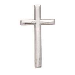 Ornement en cire croix argent
