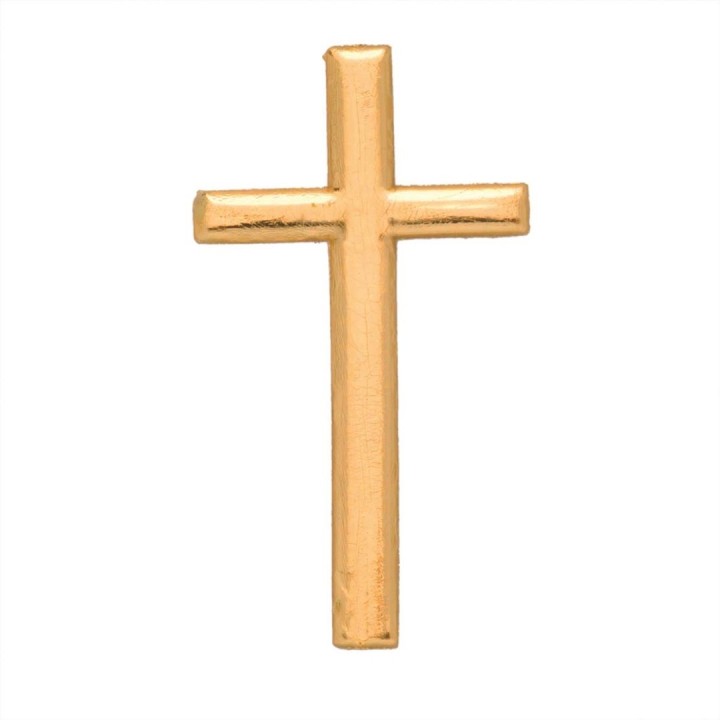 Wachsdekor Kreuz gold, 55x32mm