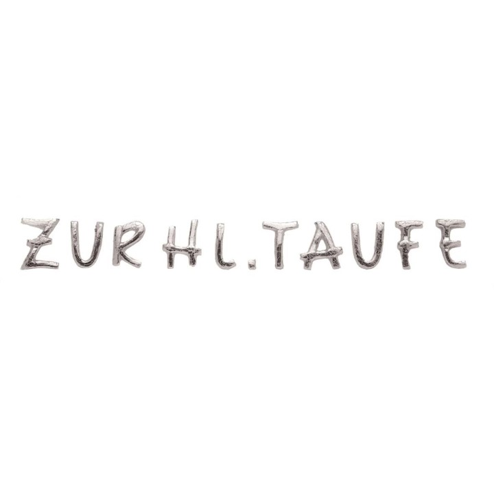 Wachsdekor '' Heilige Taufe '' silber, 12x90mm