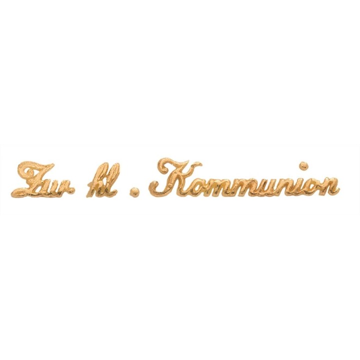 Ornement en cire Communion or
