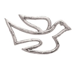 Wachsdekor Taube silber, 25x40mm