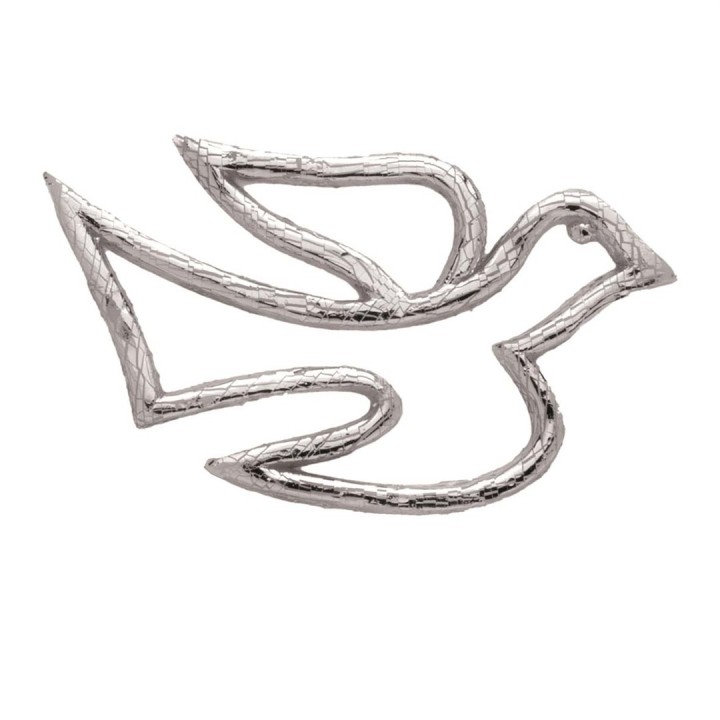 Wachsdekor Taube silber, 25x40mm