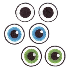 EYE SEE YOU "Eyes 3" 3 Paar zum Aufbügeln
