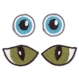 EYE SEE YOU "Eyes 3" 2 Paar zum Aufbügeln