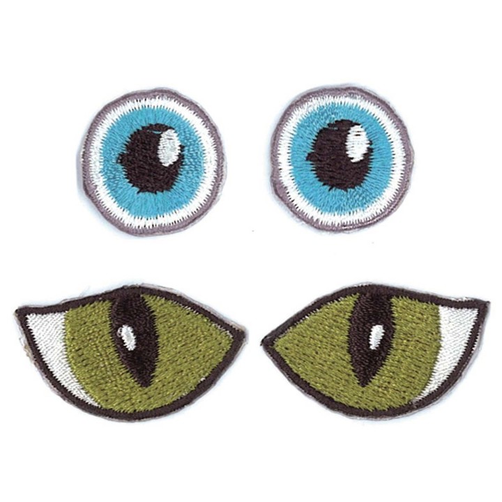 EYE SEE YOU "Eyes 3" 2 Paar zum Aufbügeln