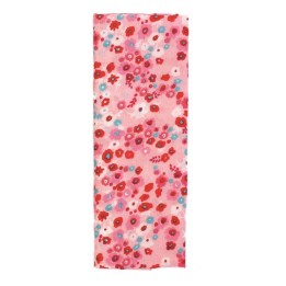 Tissu 100x150cm fleurs rose-bleu