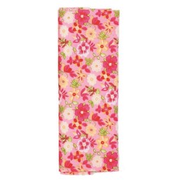 Tissu 100x150cm fleurs rose-fuchsia