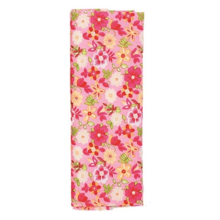 Stoffzuschnitt 100x150cm rosa-pink Blumen