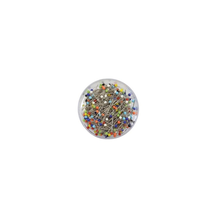 Kopfstecknadeln, bunt, 300 Stück 30mm x 0.65mm