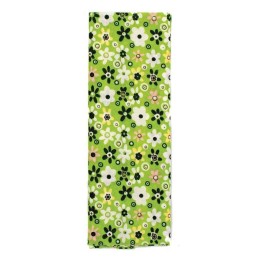 Stoffzuschnitt 100x150cm grün Blumen