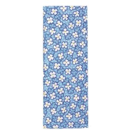 Tissu 100x150cm fleurs bleu