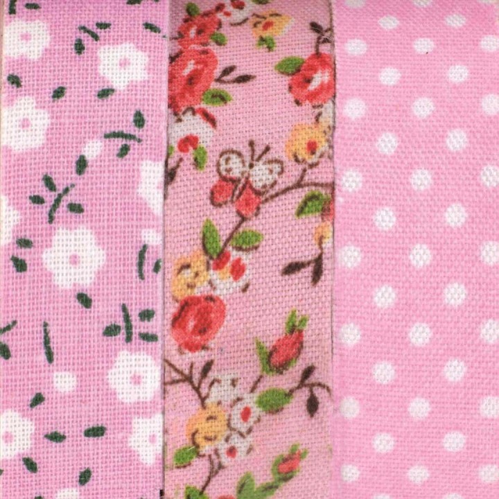 Textilbänder selbstklebend 3x1m rosa 3