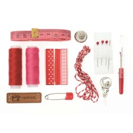 Näh-Set Lili Rose rot 14-teilig