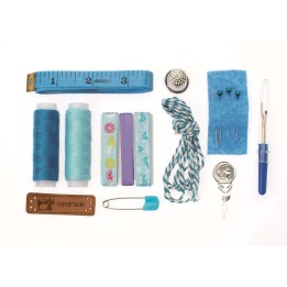 Näh-Set Lili Rose blau 14-teilig