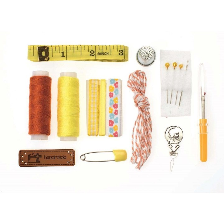 Sewing set Lili Rose yellow 14 parts