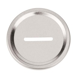 Einlegescheibe Spardose 2 Stück 68mm silberfarben