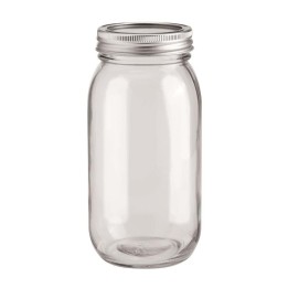Glas mit 2-teilig Deckel 1 Stück 650ml 8,5x7x17,5cm