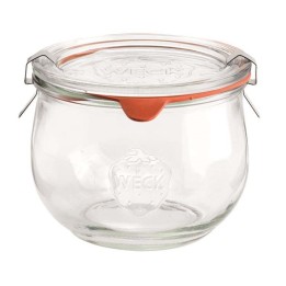 Tulpen-Randglas mit Glasdeckel, Dichtung und Klammern 580ml