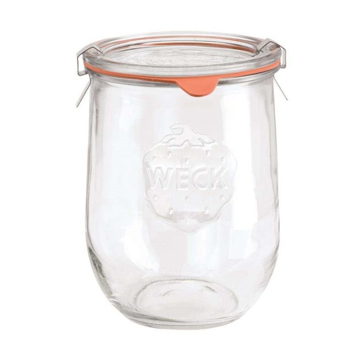 Tulpen-Randglas mit Glasdeckel, Dichtung und Klammern 1062ml