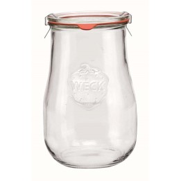 Tulpen-Randglas mit Glasdeckel, Dichtung und Klammern 1750ml