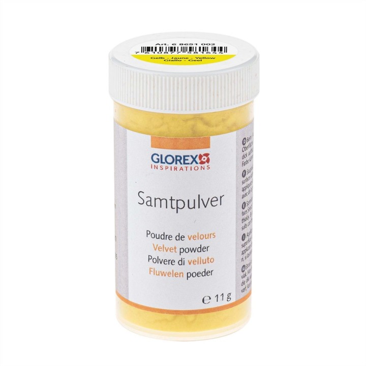 Samtpulver circa 11g gelb
