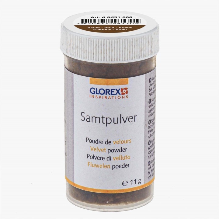Samtpulver ca. 11g braun