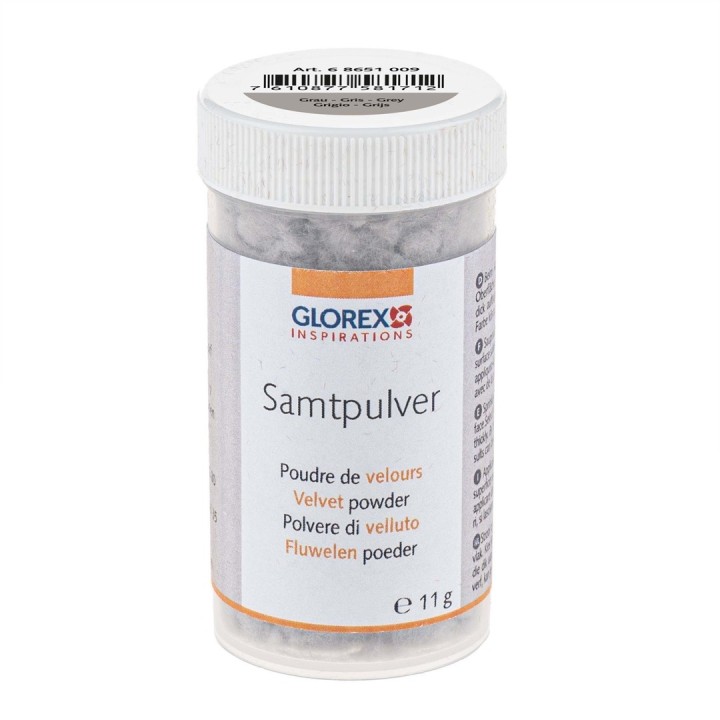 Samtpulver circa 11g grau