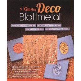 Blattmetall kupferfarben 14x14 cm, 5 Blatt