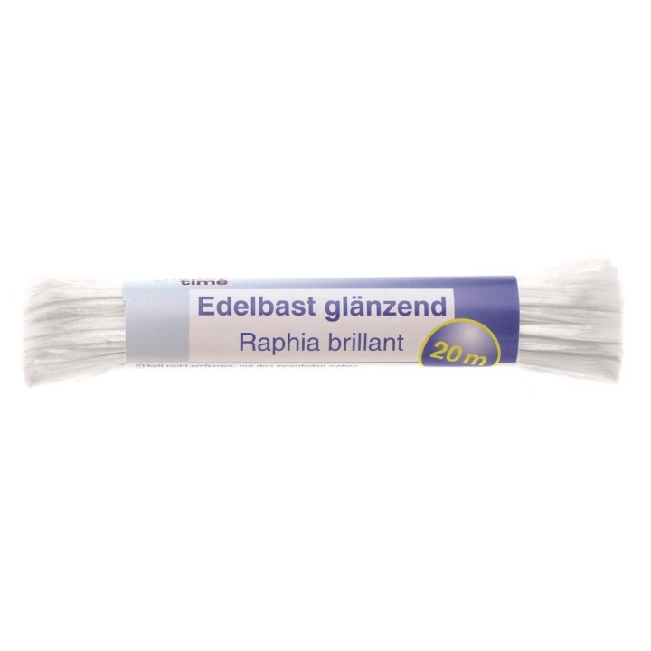 Edelbast 20m weiss glänzend Viscose 10g