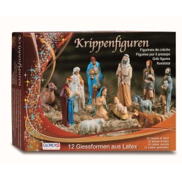 Latexf. Krippenfiguren 12-teilig 35-110mm Christmas-Set